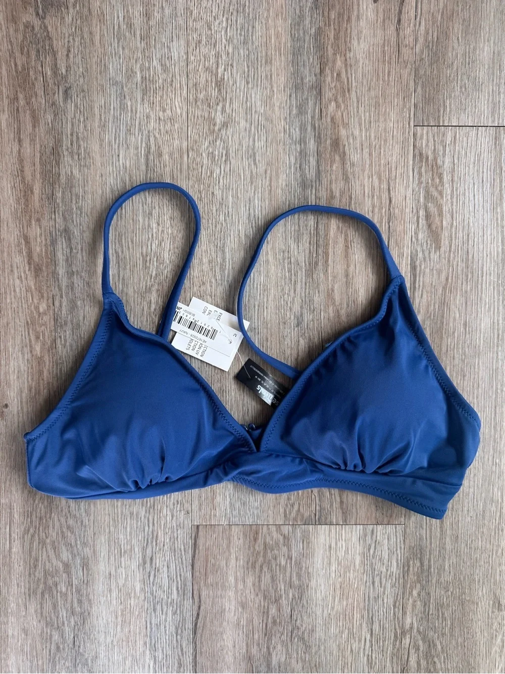 Amazon Essentials Navy Triangle Bikini Top